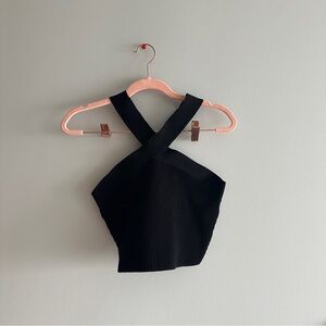 Aritzia Criss Cross Halter Knit top